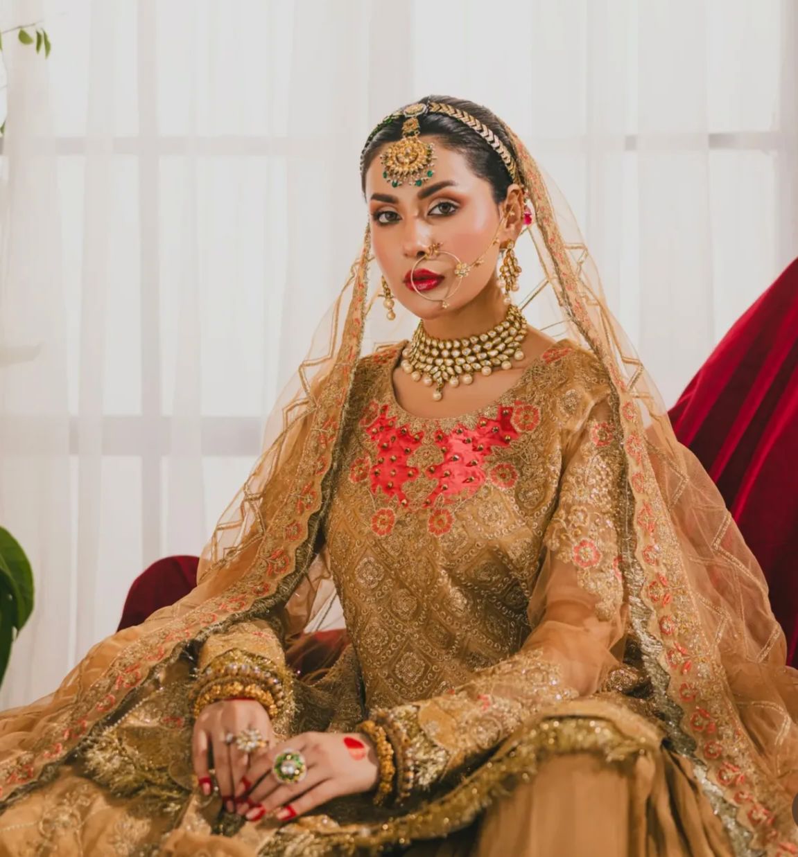 Termite Beige Embroidered Sharara Set – H&A Formal Collection