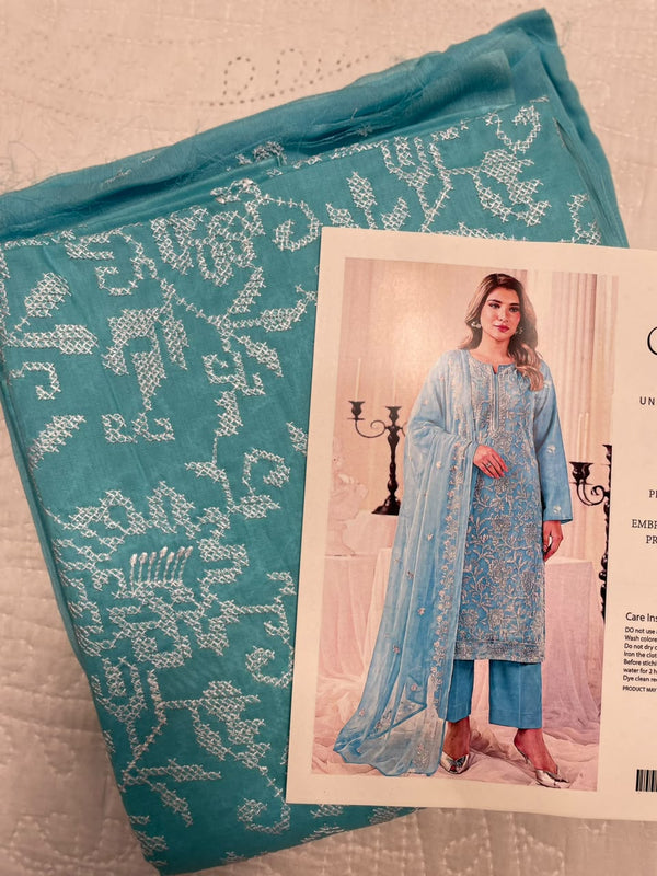 Cross Stitch Signature Embroidered 3-Piece Lawn Suit
