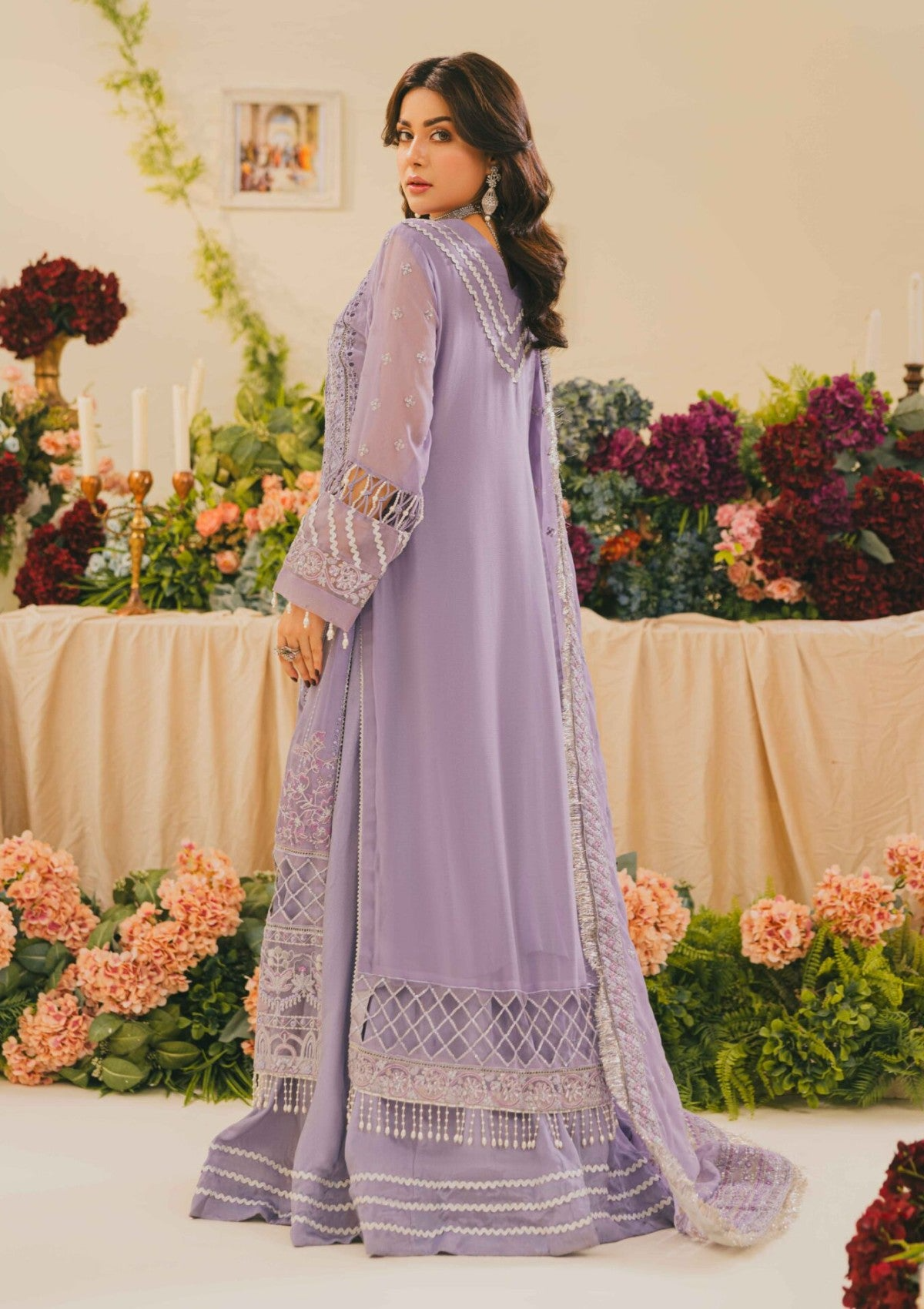 Lilac Embroidered Lehenga Set – H&A Formal Collection