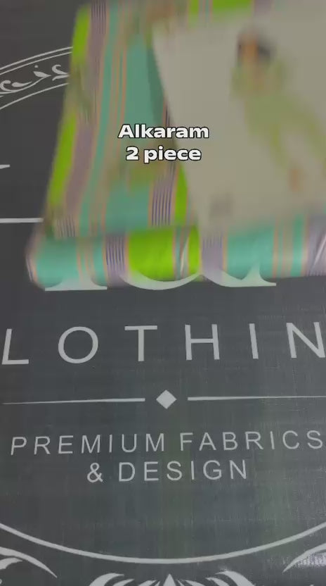 Alkaram bright green khaddar 2-piece unstitched suit - product video