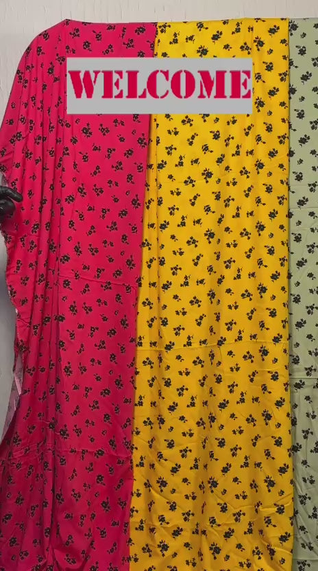 Red, Yellow & Pista White 2-Piece Linen suite HNA Clothing