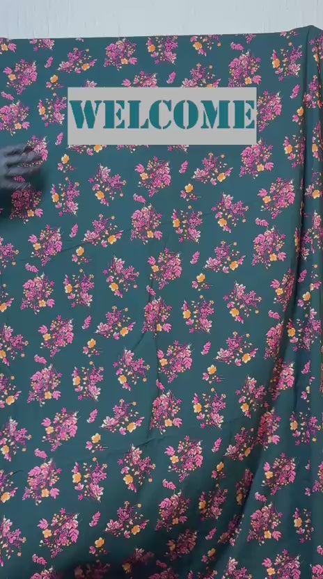 Dark Pink & Bottle Green 2-Piece Linen suite HNA Clothing