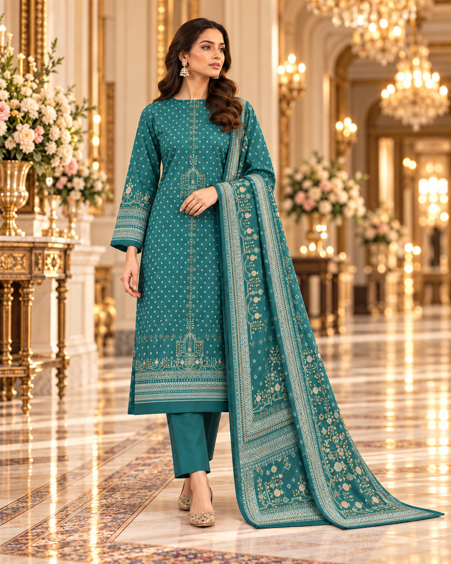 SAYA 3-piece printed linen suit article 42503134 model view