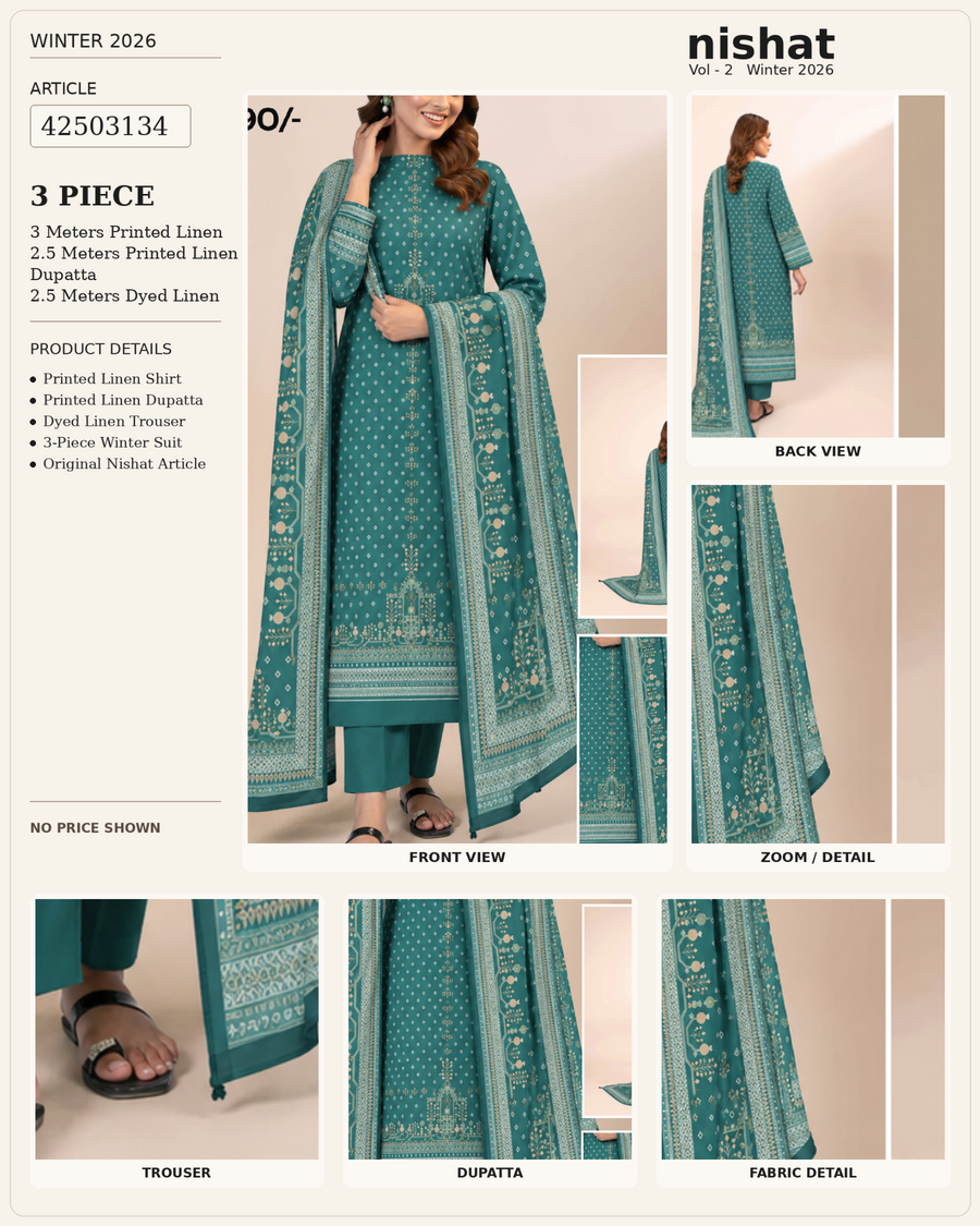 SAYA 3-piece printed linen suit article 42503134 product details