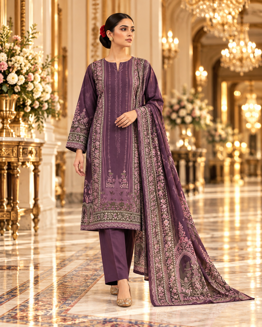 SAYA 3-piece printed linen suit article 42503149 model view
